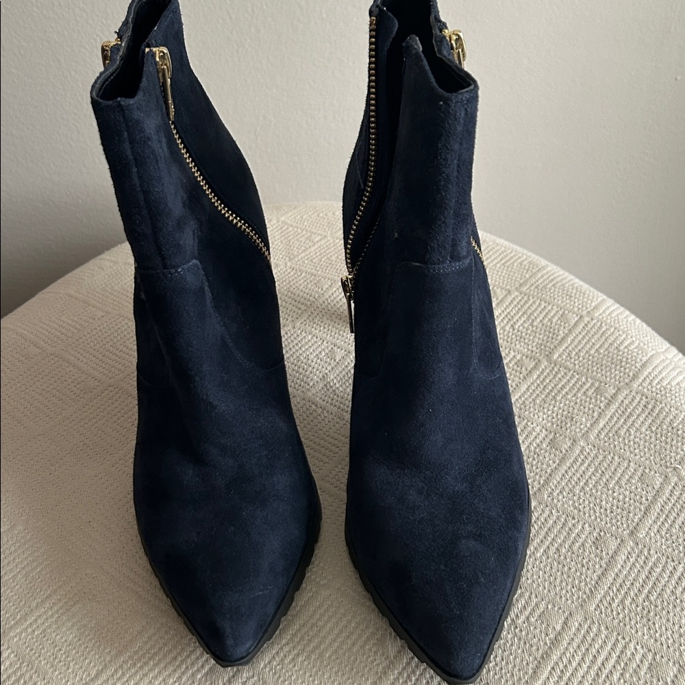 Calvin Klein Dark Blue Ankle Booties - Picture 1 of 8